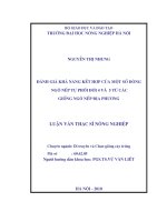 đánh giá khả năng kết hợp của một số dòng ngô nếp tự phối đời 4 và 5 từ các giống ngô nếp địa phương