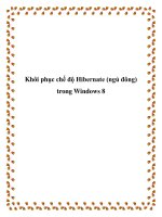 Tài liệu Khôi phục chế độ Hibernate (ngủ đông) trong Windows 8 pdf