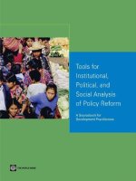 Tài liệu tools for institutional political and social analysis of policy reform pptx