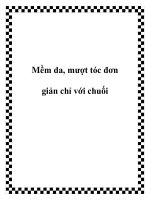 Tài liệu Mềm da, mượt tóc đơn giản chỉ với chuối doc