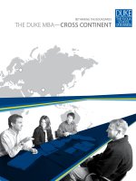 Tài liệu THE DUKE MBA—CROSS CONTINENT doc