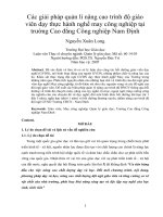 Các giải pháp quản lí nâng cao trình độ giáo viên dạy thực hành nghề may công nghiệp tại trường cao đẳng công nghiệp nam định