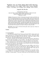 Nghiên cứu các biện pháp phát triển thương hiệu trường cao đẳng xây dựng nam định