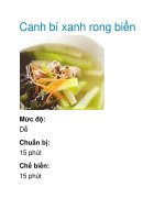 Tài liệu Canh bí xanh rong biển ppt