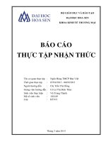 báo cáo thực tập nhận thức ngân hàng tmcp bản việt