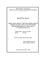 phong trào thể dục thể thao trong một số trường đại học công lập ở thành phố hồ chí minh hiện nay thực trạng và giải pháp quản lý