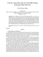 Cán bộ, công chức cấp xã ở tỉnh bắc giang trong giai đoạn hiện nay