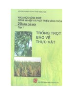 Tài liệu Trồng trọt và bảo vệ thực vật (tập 1) pptx