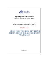 công việc tìm hiểu quy trình khai tờ khai hải quan điện tử xuất khẩu