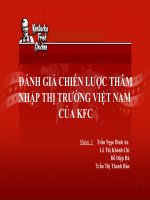 Tài liệu ĐÁNH GIÁ CHIẾN LƯỢC THÂM NHẬP THỊ TRƯỜNG VIỆT NAM CỦA KFC doc