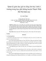 Quản lý đội ngũ giáo viên trường cao đẳng nghề công nghệ và nông lâm phú thọ