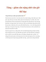 Tài liệu Tăng – giảm cân nặng nhờ căn giờ thể dục docx