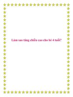 Tài liệu Làm sao tăng chiều cao cho bé 4 tuổi?. pdf