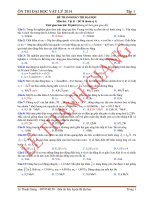 Tự luyện thi đại học Vật Lý tại nhà- SỐ 10