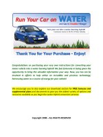 Tài liệu Run your car on water and gas double mileage! pdf