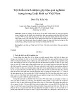 Tội thiếu trách nhiệm gây hậu quả nghiêm trọng trong luật hình sự việt nam