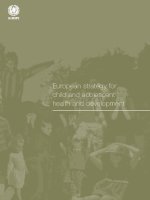 Tài liệu European strategy for child and adolescent health and development pptx