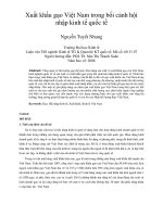 Xuất khẩu gạo việt nam trong bối cảnh hội nhập kinh tế quốc tế