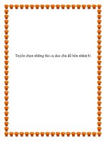 Tài liệu Sưu tầm những bài ca dao cổ về hôn nhân doc