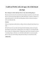Tài liệu 6 add-on Firefox nên cài ngay cho trình duyệt của bạn potx