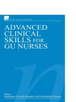 Tài liệu Advanced Clinical Skills for GU Nurses docx