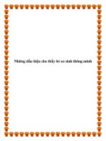 Tài liệu Những dấu hiệu cho thấy bé sơ sinh thông minh doc