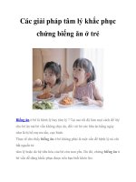 Tài liệu Các giải pháp tâm lý khắc phục chứng biếng ăn ở trẻ potx