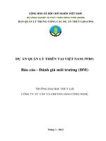 đánh giá môi trường dự án quản lý thiên tai việt nam