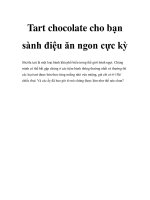 Tài liệu Tart chocolate cho bạn sành điệu ăn ngon cực kỳ pptx