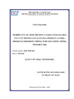 nghiên cứu sự sinh trưởng và khả năng ra hoa của cây hoàng lan (cananga odorata (lamk.) hook.f.& thomson) trồng ở huyện giồng trôm, tỉnh bến tre
