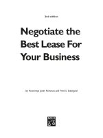 Tài liệu Negotiate the Best Lease For Your Business pdf