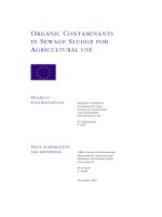 Tài liệu ORGANIC CONTAMINANTS IN SEWAGE SLUDGE FOR AGRICULTURAL USE ppt