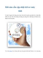 Tài liệu Khi nào cần cập nhật driver máy tính pdf