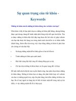 Tài liệu Sự quan trọng của từ khóa Keywords ppt