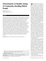 Tài liệu Determinants of Healthy Eating in Community-dwelling Elderly People pdf