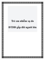 Tài liệu Trẻ em nhiễm xạ do ĐTDĐ gấp đôi người lớn pot