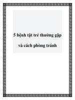 Tài liệu 5 bệnh tật trẻ thường gặp và cách phòng tránh pptx