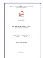 Phát triển thị trường dịch vụ MyTV tại VNPT thừa thiên huế