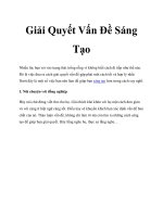 Tài liệu Giải Quyết Vấn Đề Sáng Tạo doc