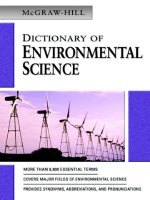 Tài liệu Dictionary of Environmental Science docx
