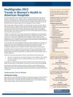 Tài liệu Healthgrades 2012 Trends in Women’s Health in American Hospitals  pptx