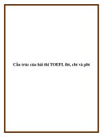 Tài liệu Cấu trúc của bài thi TOEFL ibt, cbt và pbt pptx