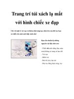 Tài liệu Trang trí túi xách lạ mắt với hình chiếc xe đạp docx