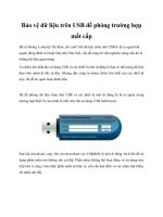 Tài liệu Bảo vệ dữ liệu trên USB đề phòng trường hợp mất cắp pptx