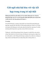 Tài liệu Giữ ngôi nhà hài hòa với việc kết hợp trong trang trí nội thất doc