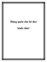 Tài liệu Đừng quên cho bé đeo kính râm! ppt