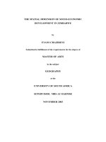 Tài liệu THE SPATIAL DIMENSION OF SOCIO-ECONOMIC DEVELOPMENT IN ZIMBABWE docx