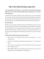 Tài liệu Một số thủ thuật khi dùng Google Docs pdf