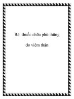 Tài liệu Bài thuốc chữa phù thũng do viêm thận doc