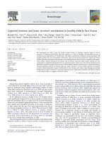 Tài liệu Cognitive function and brain structure correlations in healthy elderly East Asians doc